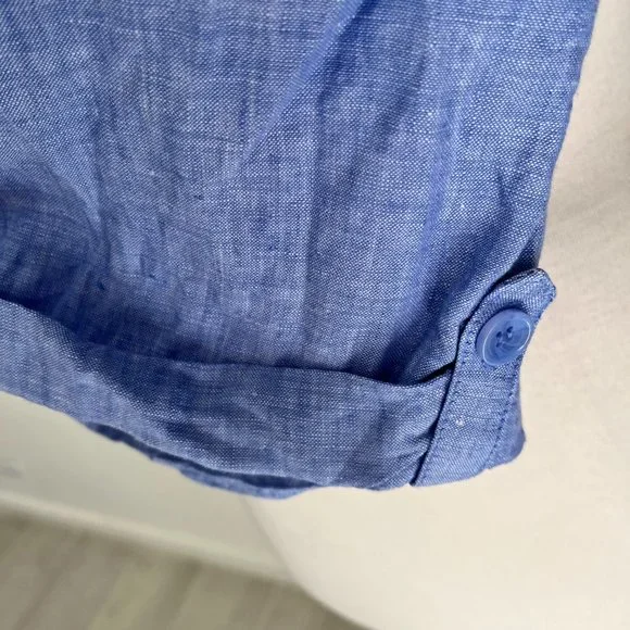 Sportscraft Ladies Light Blue Casual Linen Shorts Size 8 - Picture 6 of 14